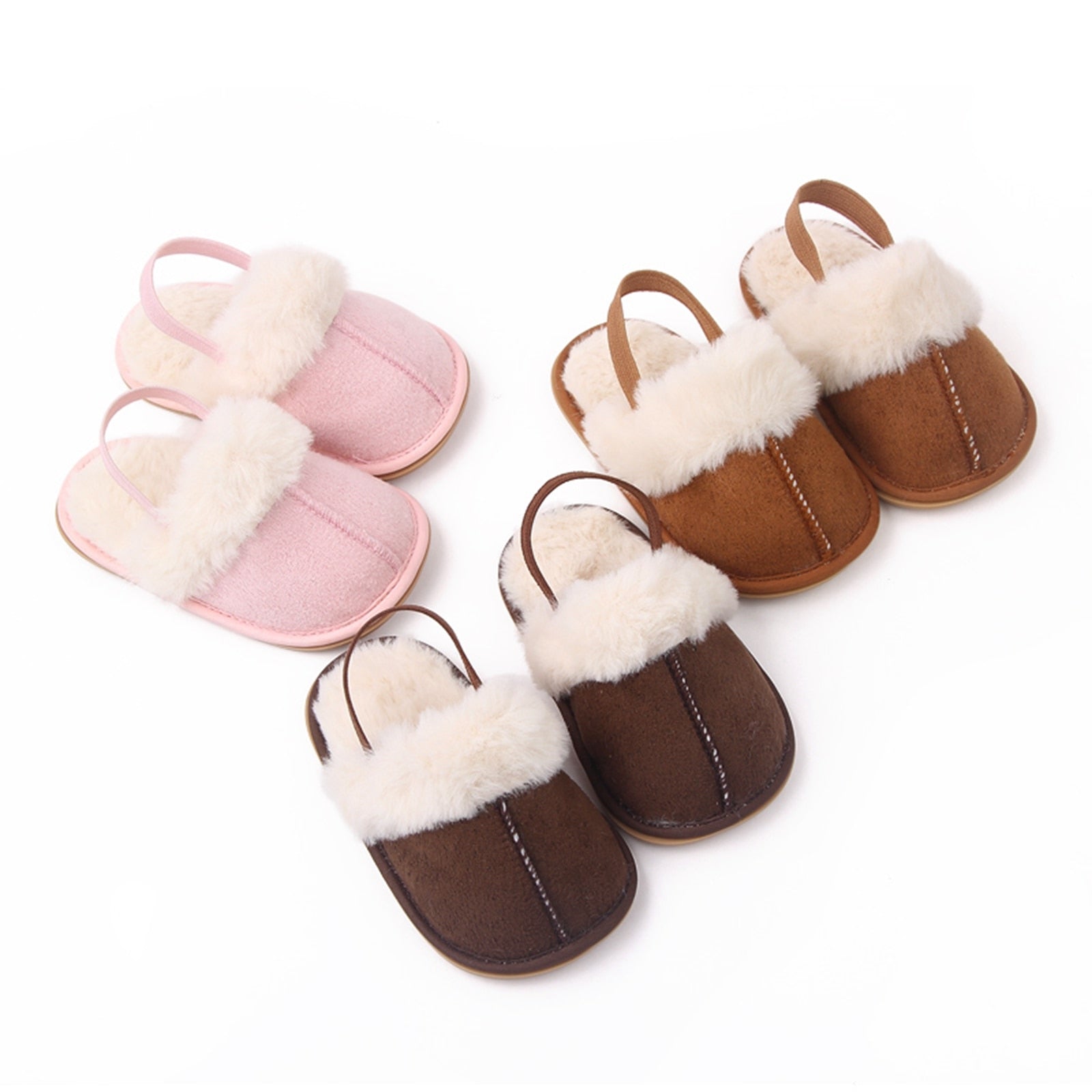 Baby hot sale fur slippers