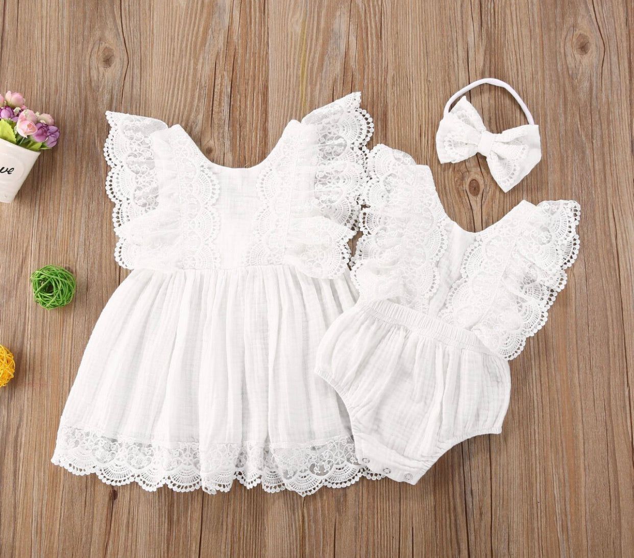 Linen and best sale lace dress