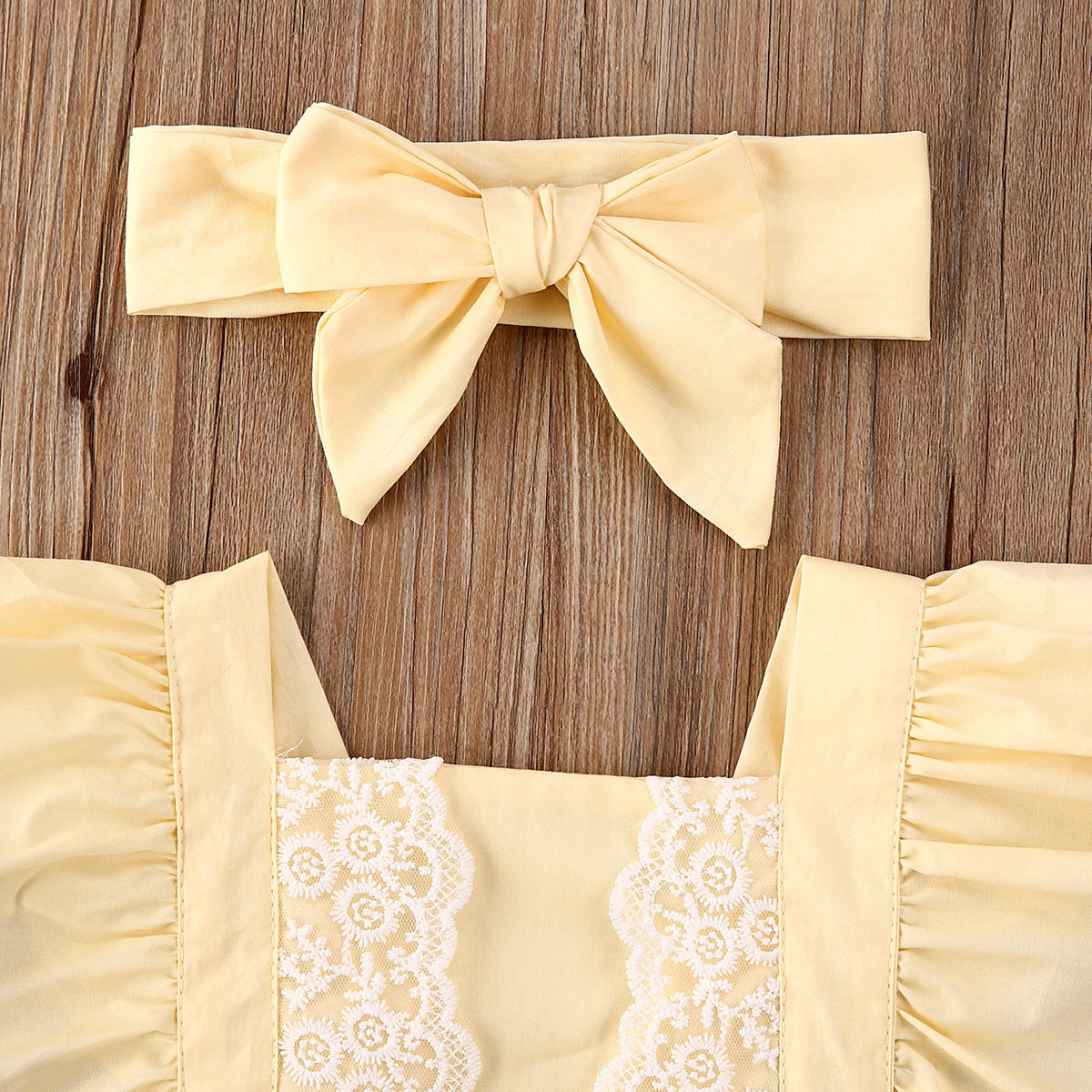 Yellow Lace Romper - nixonscloset