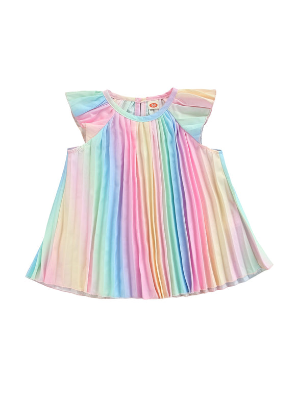 Pleated Dress - Light pink/multicolored - Kids